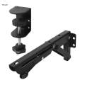 2x Under Desk Keyboard Tray Foldable Brackets Desk Extender Desktop Extension Shelf Clamp 9x4.3cm. 