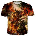 Hot T-shirt Male and Female Anime Overlord 3D Printed Round Neck T-shirt Summer Fashion Casual Harajuku Style Street Top. 