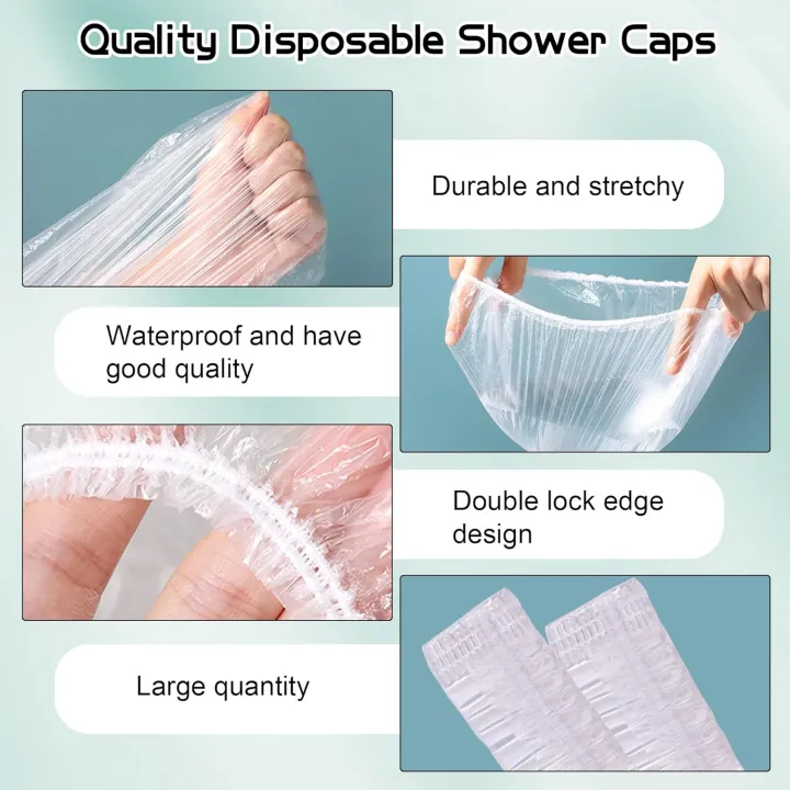 100/200pcs%20Disposable%20Shower%20Cap%20Elastic%20Plastic%20Waterproof%20Shower%20Hair%20Caps%20for%20Spa%20Salon%20Beauty%20Hair%20Hats%20Bathroom%20Supplies%20-%20Image%203