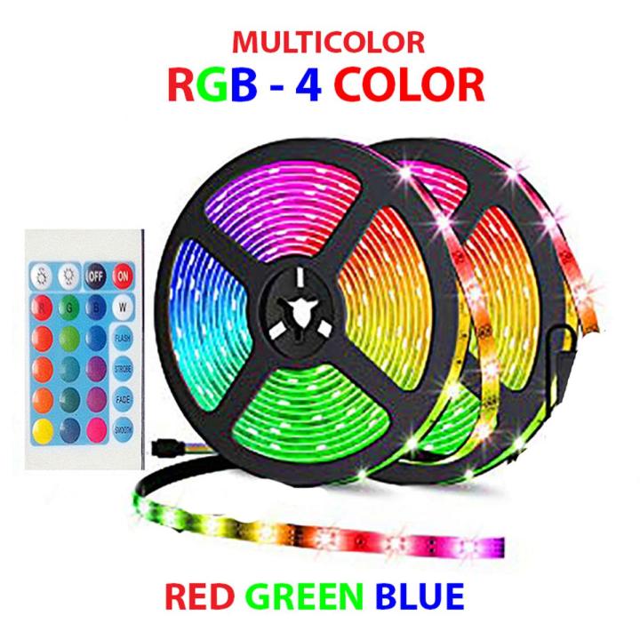 SMD 2835 DC 12V LED Strip Light With Remote- 4.2 meter RGB Colour fairy lights for ceiling decoration-GFG