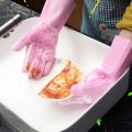Silicone kitchen gloves, magic washing gloves with scrubber, not to hurt your hands, multi-purpose gloves for household cleaning. 