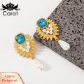 Carat Stud Earrings Medieval High Gloss Faux Pearl Women Earrings. 