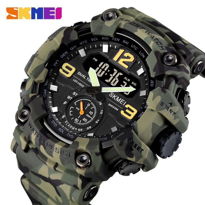 Skmei Official 1637 Men Sports Shock Watch Time Date Week - Main Image