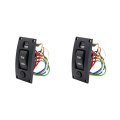 2X 12-24V Bilge Pump Switch Waterproof Alarm Ship Deck Cleaning Control Panel for Boat Bilge Pumps On/Off Switch Panel. 