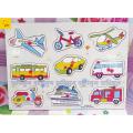 Vehicles Wooden Puzzle Toy For Early Learning.