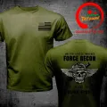 USMC T-shirt US Marines Semper Fidelis Devil Dog Force Recon T Shirt Men Cotton Tees Tops Streetwear Harajuku Tee Shirt. 