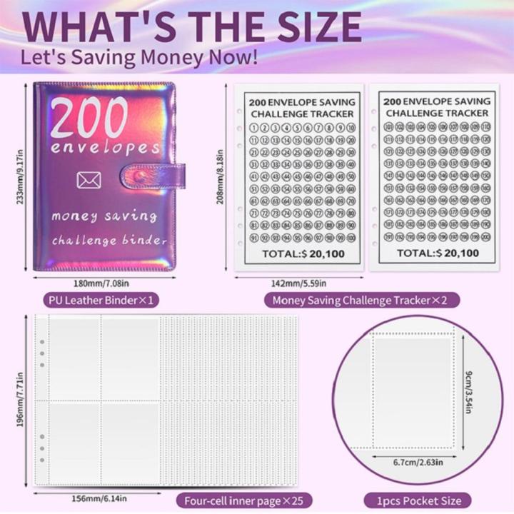23.3*18CM%20100%20Envelope%20Challenge%20Binder%20Personal%20Finance%20Imitation%20leather%20Five%20colors%20Challenge%20the%20$20%20notebook%20100%20savings%20book%20for%20Money%20Saving%20Financial%20Planning%20Budget%20Management%20Personal%20Use%20-%20Image%205