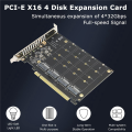 3X PH44 NVME 4-Disk Array Card PCIE Signal Split Array Card. 