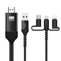 HDMI Cable Adapter USB C/for ios /Micro USB To HDMI-compatible HD TV Projector Audio Video Adapter Converter For iPhone Samsung. 