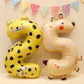 40” Inch Animal Shaped Number Foil Balloon for Birthday, Events and Party Decoration Items- (Pack of 1 Pcs). 