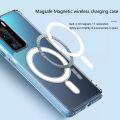 Samsung Galaxy S22 Magnetic Clear Case Wireless Charging Shockproof Cover.