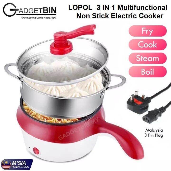 Mini Electric Cooking Pot And Egg Boiler 1.2litter
