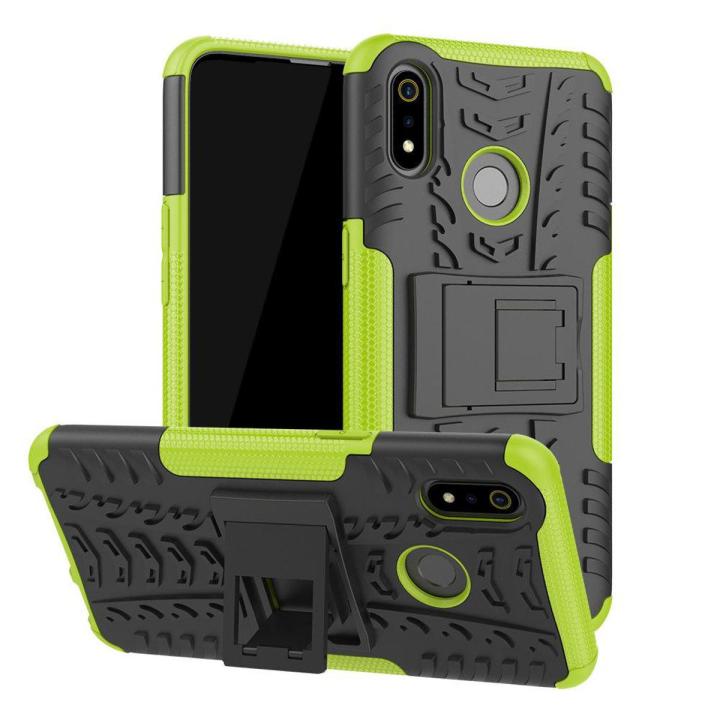 For Realme 3 Combo TPU PC 2 in 1 Kickstand Case 6.22 Inches