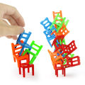 18Pcs/Set Mini Balance Chairs Game Stacking Blocks Assembly Family Game Balancing Training Interactive Educational Toy for Kids KankongAgu. 