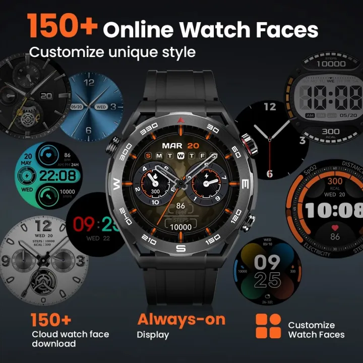 HAYLOU%20Watch%20R8%20Smartwatch%201.43''%20AMOLED%20Display%20Smart%20Watch%20Bluetooth%20Phone%20Call%20Mulitary-grade%20Toughness%20Smart%20Watches%20for%20Men%20-%20Image%204