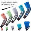 Men's women's long hand sunscreen arm sleeve anti slip sun cuff ultraviolet new ice silk sleeve anti sleeve outdoor cool sports bike. 