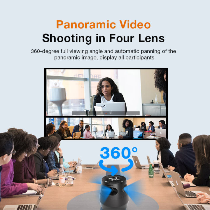 8MP%204%20Camera%20360%20Degree%20Panoramic%20View%20IP%20USB%20Webcam%20AI%20Sound%20Source%20Tracking%20For%20Conference%20Live%20Broadcast%20Video%20Calling%20H730%20-%20Image%202