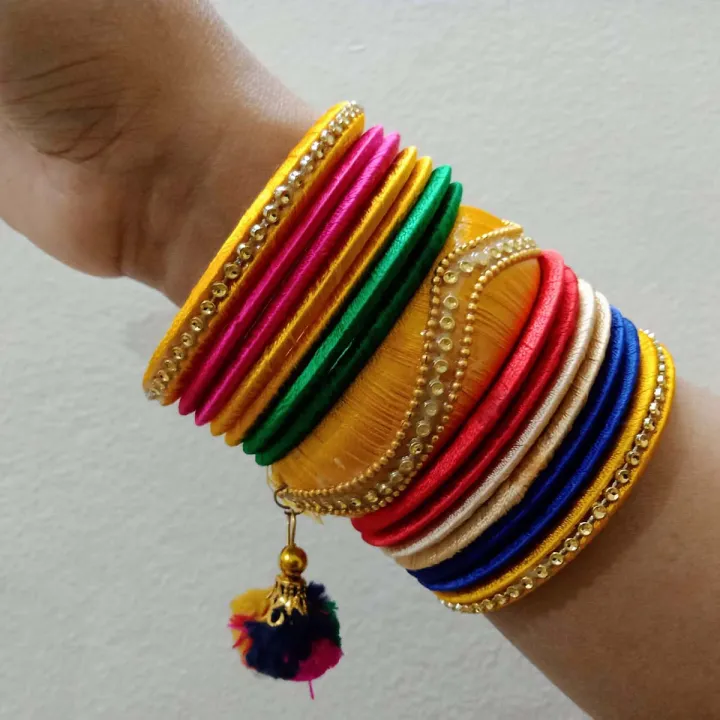 Silk%20thread%20multicolor%20reshmi%20bangle%20Churi%20bracelets%20for%20women%20and%20girls%20fashion%20-%20Image%203