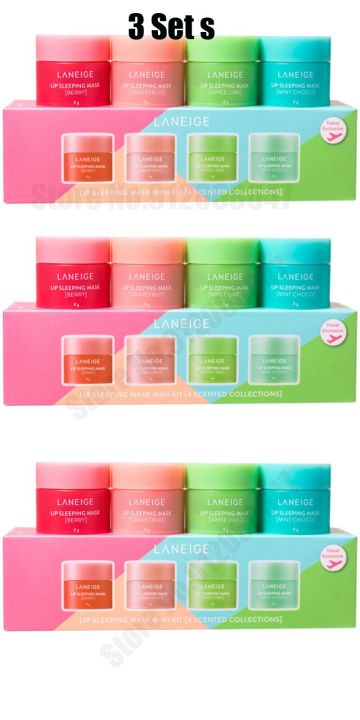 Korean%20Skin%20Care%208g%20Korean%20Laneige%20Lip%20Sleeping%20Mask%204PCS%20Mini%20Set%20Scented%20Nutritious%20Moisturizing%20Lip%20Care%20New%20-%20Image%209
