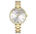 Curren 9017 Stainless Steel Analog Watch For Women -  Gold , White -  Watch For Women. 