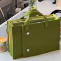Large Storage Bag Multipurpose Polyester Foldable Handbags Organizer Felt Book Bag for Student Travel Office Organization Accessories Storage.