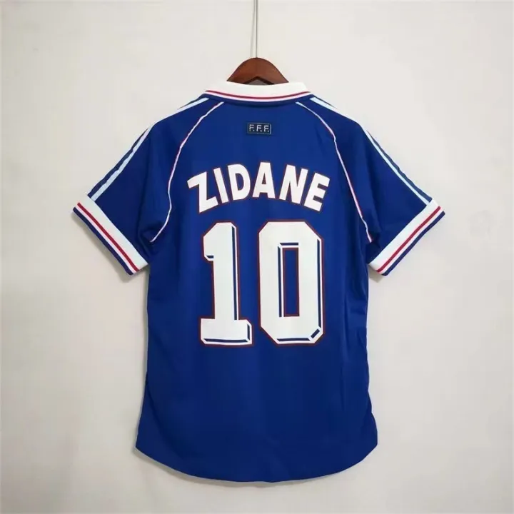 Vintage 1998 World Cup France Jersey ome 10 e ratie Fam Edition Soccer niform