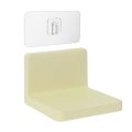 1Pc Bathroom Wall-mounted Self-adhesive Right-angle Shelf Sticker  Household Kitchen Condiment Sponge Sundries Storage Holder. 