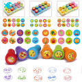 10pcs/lot Multicolor Children DIY Stamps Toy Children's Seal Cute Expression Dinosaur Cartoon Printing Kindergarten Sharing Baby Reward Toys.