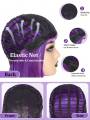 cosplay Synthet wigs Role playing wigs Comic and anime characters Gradient color Teen Titans Go Purple; Raven crow gift wig cap.