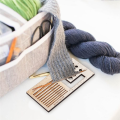 3 Style Wood Knitting Needle Gauge and Ruler, Control Card Knitting Tool Parts for Spinners Yarn Measuring Tools.