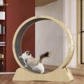 Cat Exercise Wheel, Silent Sports Climbing Frame, Exerciser Wheel, Wooden Kitty Furniture Cat Treadmill for Kitty Exercising Pet Supplies Kitten , Small.