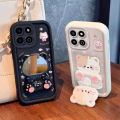 Case for honor X8B X8A x8c x8d x6d x6c 4g X6B X6A X6S X6 X8 5G phone casing back cover Softcase shockproof Cover new design aesthetic cute cat with makeup mirror holder for girls JTMMZJ9.