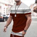 2023 New Men's T-shirt Checked Printed Oversized Loose Men's Top Holiday Casual Clothing Daily Outing Short-sleeved T-shirt Soft Loser Lione.