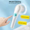 Maytto Electric Cleaning Brush 5 in 1 Magic Brush El ect ric C or d le ss Cleaning for Tub and One Touch Operation & 5 Replaceable Brush Heads For Kitchen Bathroom Toilet Washbasin. 