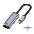 2.5G network card USB external network cable to interface 2500M high-speed type c driver-free connection rj45 cable converter. 