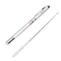 Laser pen MULTI FUNCTION 4 in 1 Red Laser Pointer LED Light Lamp Ball Pen Torch Telescopic Pointer to Teach Silver. 