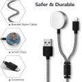 Bonola Watch Magnetic Wire Charger 2 in 1 USB Cable for Apple Watch 8/7/6/5/4/3 Fast Charging for iPhone 14 Pro Max/13/12/11. 