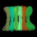 5 meter/Lot (16.4 Feet)  2mm Luminous Rope Glowing Paracord String Rope Parachute Cord Lanyard. 