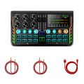 1Set Phone Computer Universal Black Live Sound Card Audio Mixer Mixing Console Amplifier.
