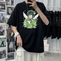 2023 Fashion Game Anime Genshin Impact Kawaii Klee Qiqi Gan Yu Short Sleeve T-Shirt Harajuku Summer Casual Oversize Women Men T. 