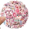 10/50PCS Vintage Pink Girls Decoration Graffiti Stickers DIY Diary Suitcase Scrapbook Phone Laptop Luggage Kawaii Decal Sticker.