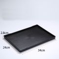 1 Pcs Easy To Use Black Large Plastic Tray Rectangle Multi-Purpose Decorative Tray Plastic Bed Table Tray Kitchen. 