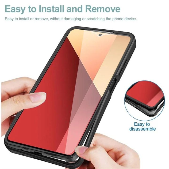 Phone%20case%20Xiaomi%20Poco%20M6%20Pro%204G%20Poco%20M6Pro%20Poco%20M%206%20Pro%20M6Pro%204G%20Transparent%20Protector%20with%20Mobile%20phone%20Film%20Cover%20Double%20Protect%20shield%20Full%20Cover%20Armor%20Cover%20cases%20-%20Image%206