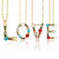 【Hey my home】26 English Alphabet Letter Multicolor Rhinestone Inlaid. 