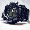 Digital watch for boys and men, Multi lighting and alarm - black. 