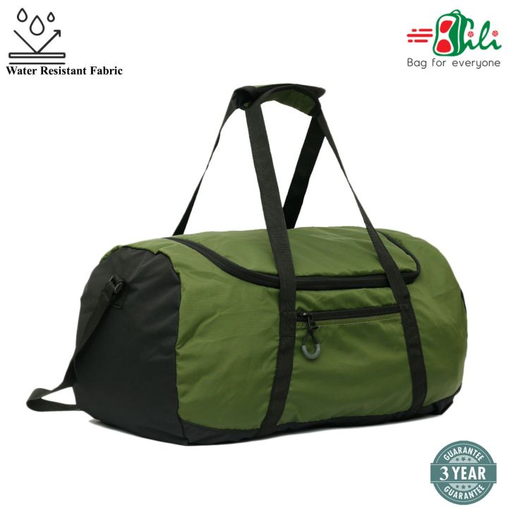 Bili Online Packable 20 Liter Travel Duffel Bag (3-4 Days Tour)(Olive), Waterproof Premium Duffle Bag, Foldable Travel Bag, Luggage Bag, Travelling Bag, Travel Duffel Bag,Travel Bag, Weekender Bag, Men & Women Travel Bag, Gym Bag, Sports Tote Gym Bag