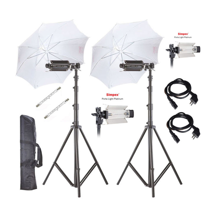 Simpex Portrait Light Kit with PL Stand Halogen Flash (Black)
