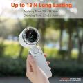 Popular Mini High-Speed Handheld Turbo Fan Smart Digital Display Wearable Personal Desk Neck Fan with Five Wind Speeds.