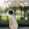 Popular Mini High-Speed Handheld Turbo Fan Smart Digital Display Wearable Personal Desk Neck Fan with Five Wind Speeds.