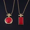 Anime Saga of Tanya the Evil Necklace Tanya Von Degurechaff Red Crystal Cross Pendant Necklac For Women Men Couples Jewelry. 